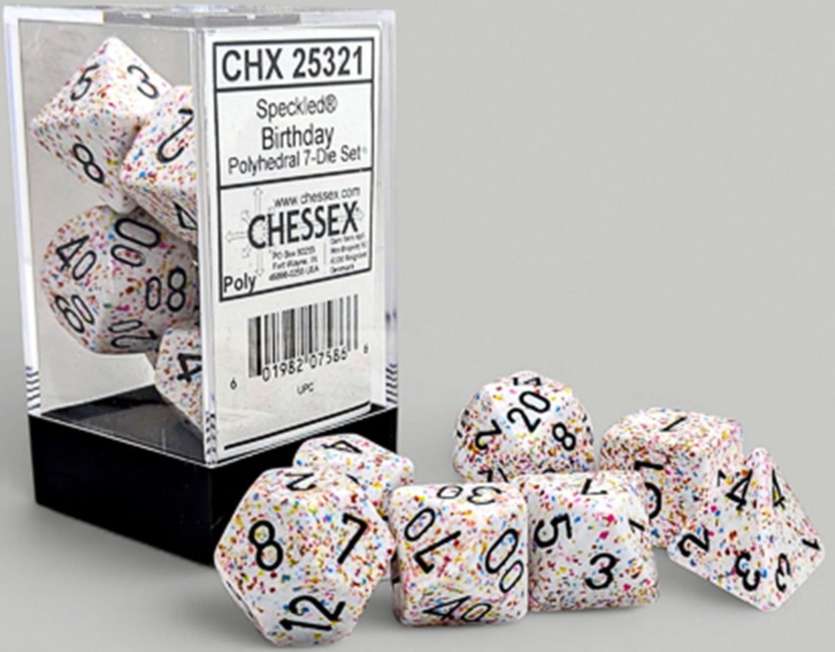 Chessex: 7 Piece Dice Set - Speckled Birthday