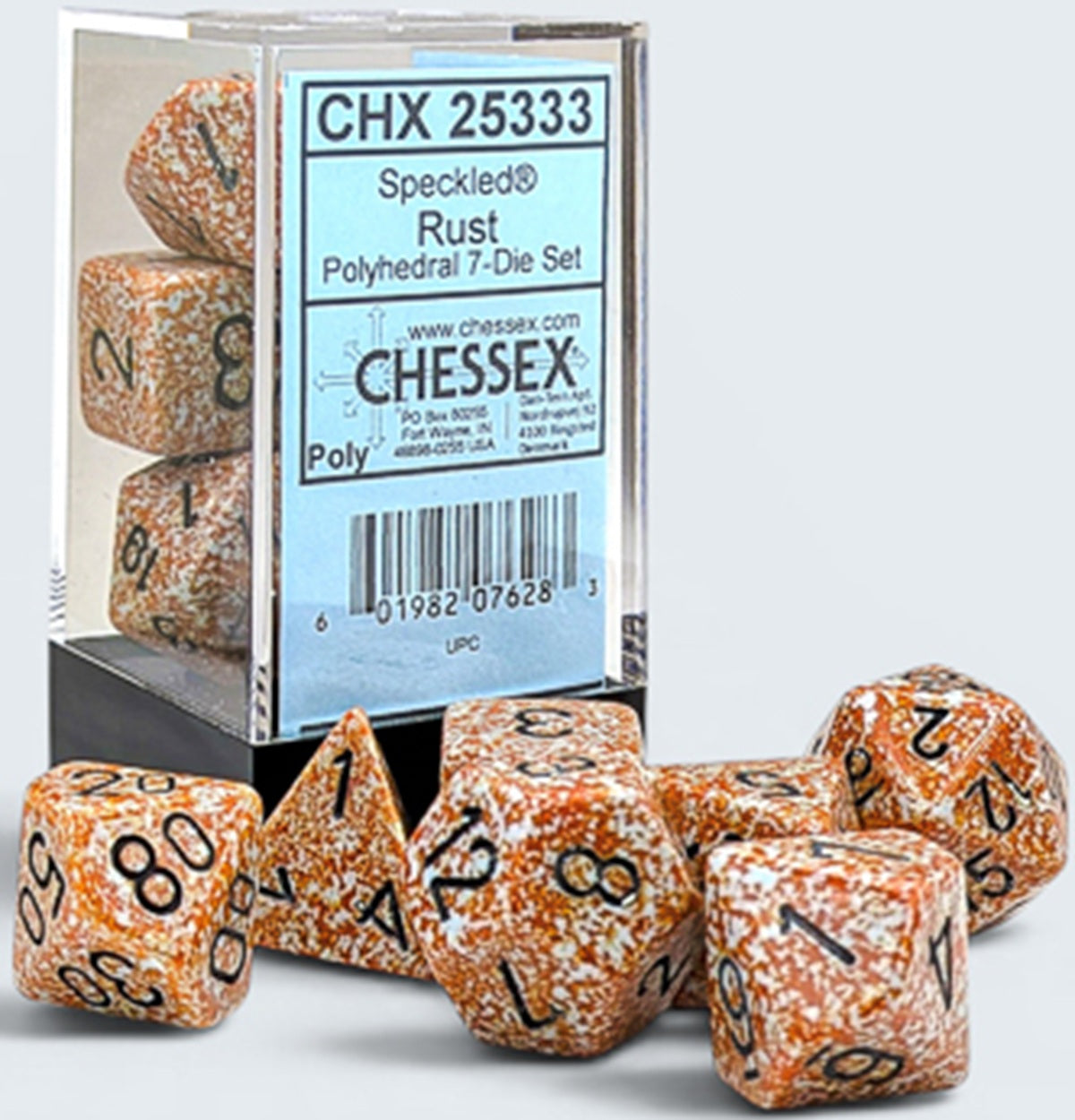 Chessex: 7 Piece Dice Set - Speckled Rust