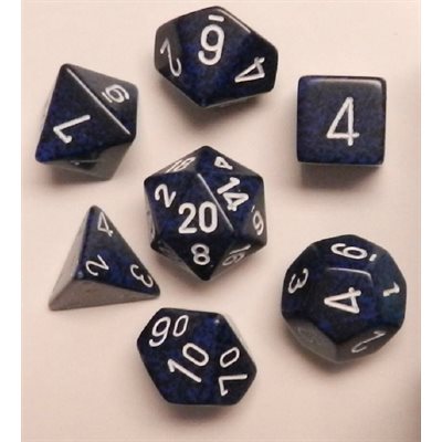 Chessex: 7 Piece Dice Set - Speckled Stealth