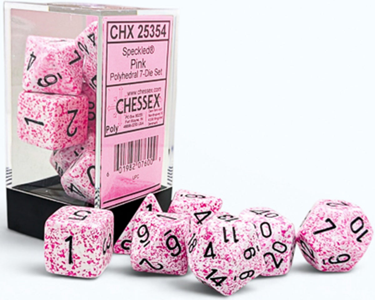 Chessex: 7 Piece Dice Set - Speckled Pink