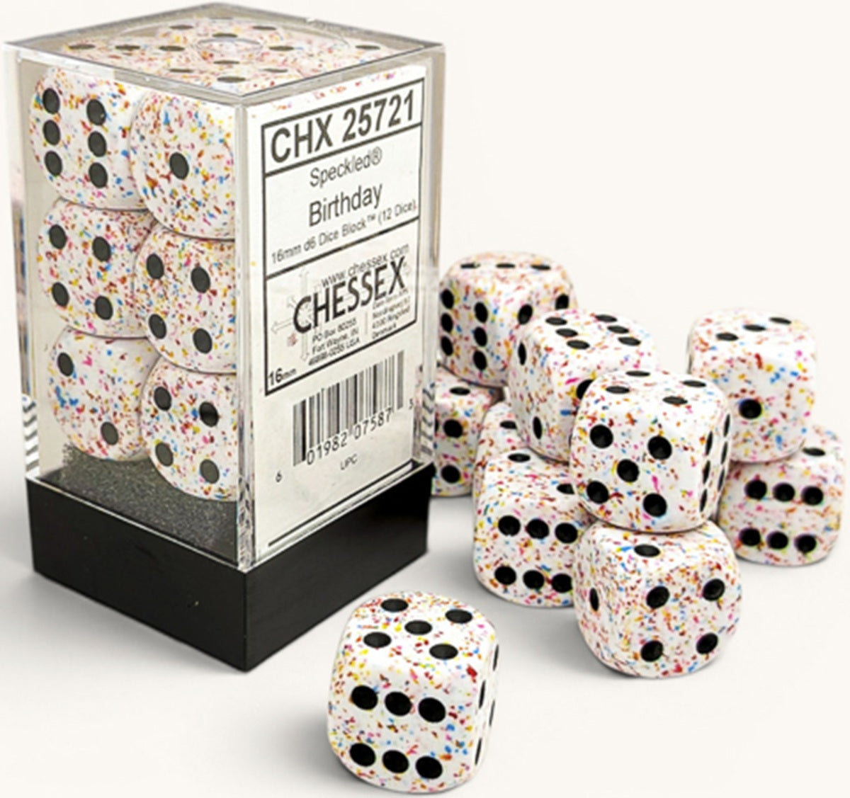 Chessex: 12D6 16MM Dice - Speckled Birthday