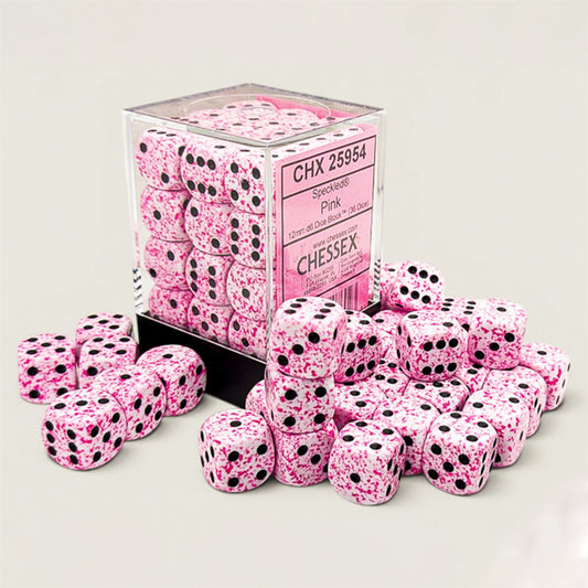 Chessex: 36D6 12MM Dice - Speckled Pink