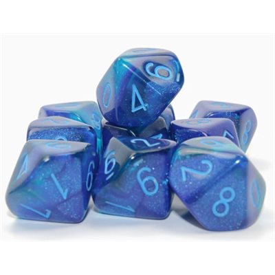 Chessex: 10D10 - Gemini Blue/Light Blue Luminary