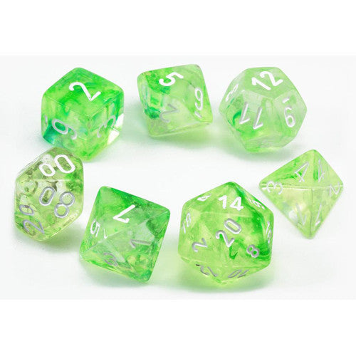 Chessex: 7 Piece Dice Set - Nebula Spring/White