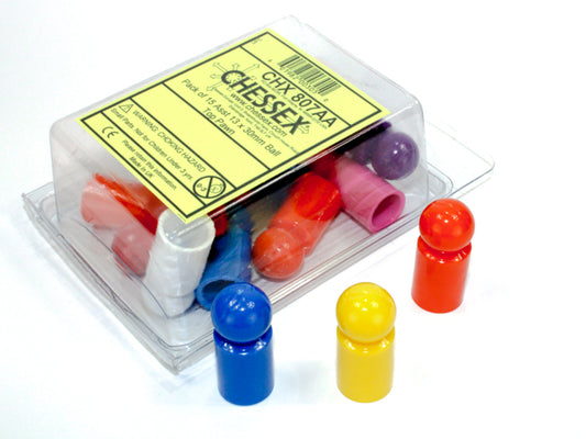 Ball Top Pawns: Pack Of 15 Assorted