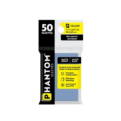 Phantom Sleeves: 50 Count - Matte/Matte Mini-American