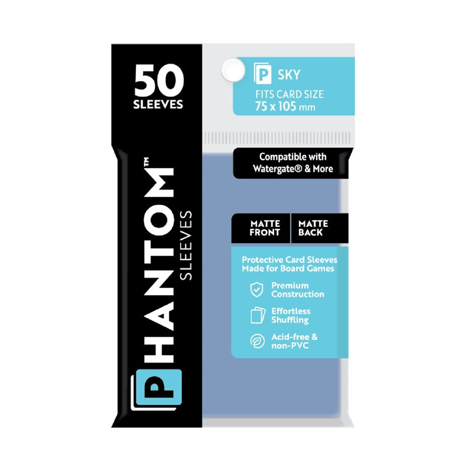 Phantom Sleeves: 50 Count - Matte/Matte Watergate+