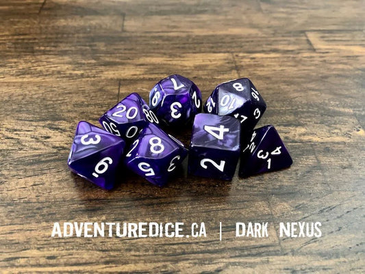 Adventure Dice: 7 Piece Dice Set - Dark Nexus