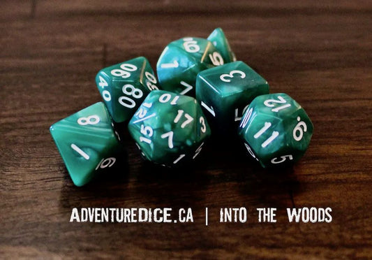 Adventure Dice: 7 Piece Dice Set - Into The Woods