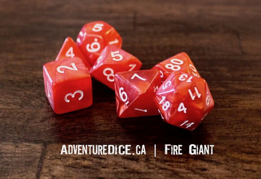 Adventure Dice: 7 Piece Dice Set - Fire Giant