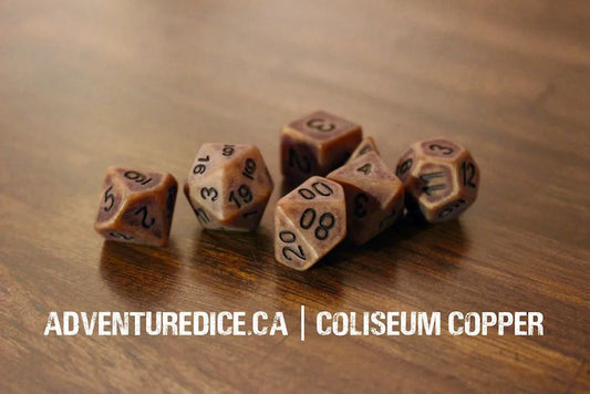 Adventure Dice: 7 Piece Dice Set - Coliseum Copper