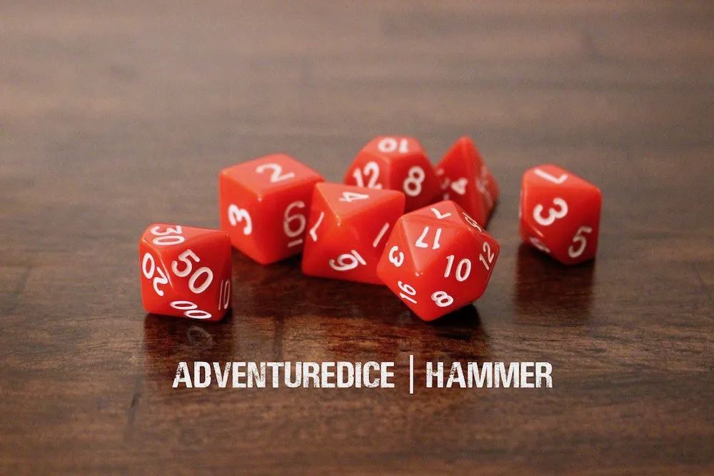 Adventure Dice: 7 Piece Dice Set - Hammer