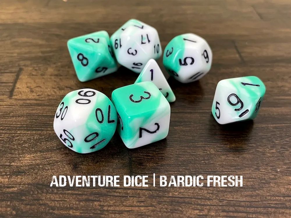 Adventure Dice: 7 Piece Dice Set - Bardic Fresh