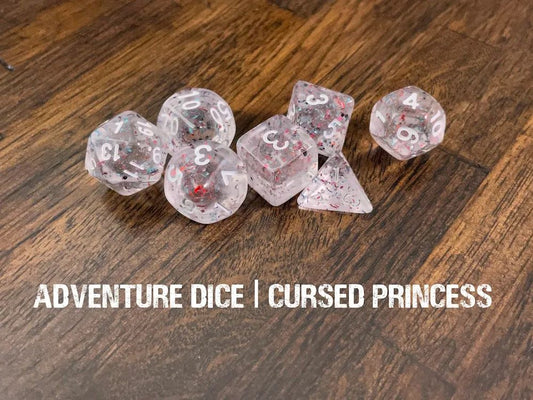 Adventure Dice: 7 Piece Dice Set - Cursed Princess