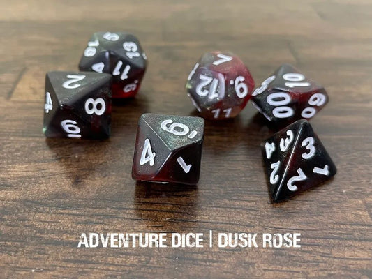 Adventure Dice: 7 Piece Dice Set - Dusk Rose