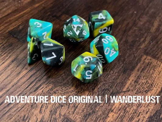 Adventure Dice: 7 Piece Dice Set - Wanderlust