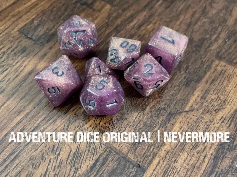 Adventure Dice: 7 Piece Dice Set - Nevermore