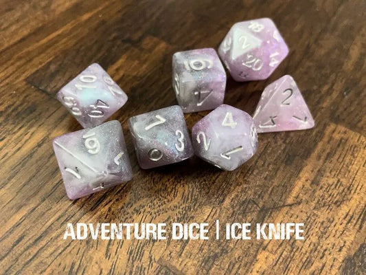 Adventure Dice: 7 Piece Dice Set - Ice Knife