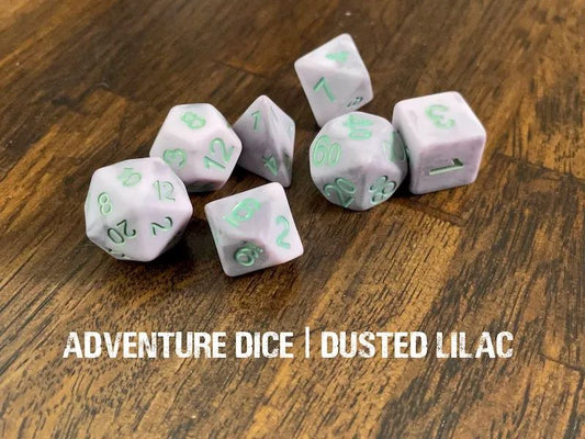 Adventure Dice: 7 Piece Dice Set - Dusted Lilac