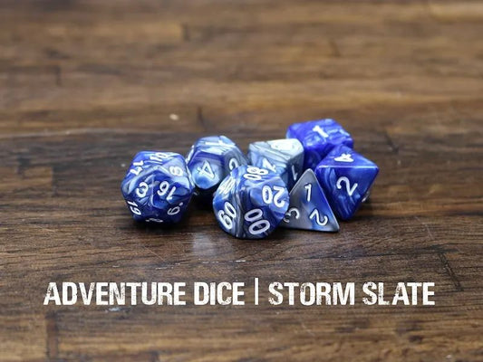 Adventure Dice: 7 Piece Dice Set - Storm Slate