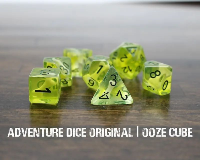 Adventure Dice: 7 Piece Dice Set - Ooze Cube