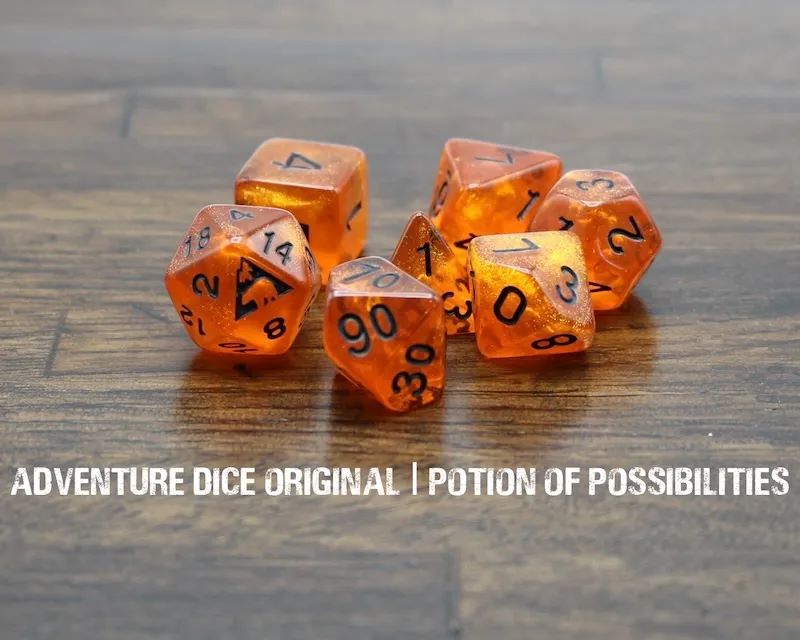 Adventure Dice: 7 Piece Dice Set - Potion Of Possibilities