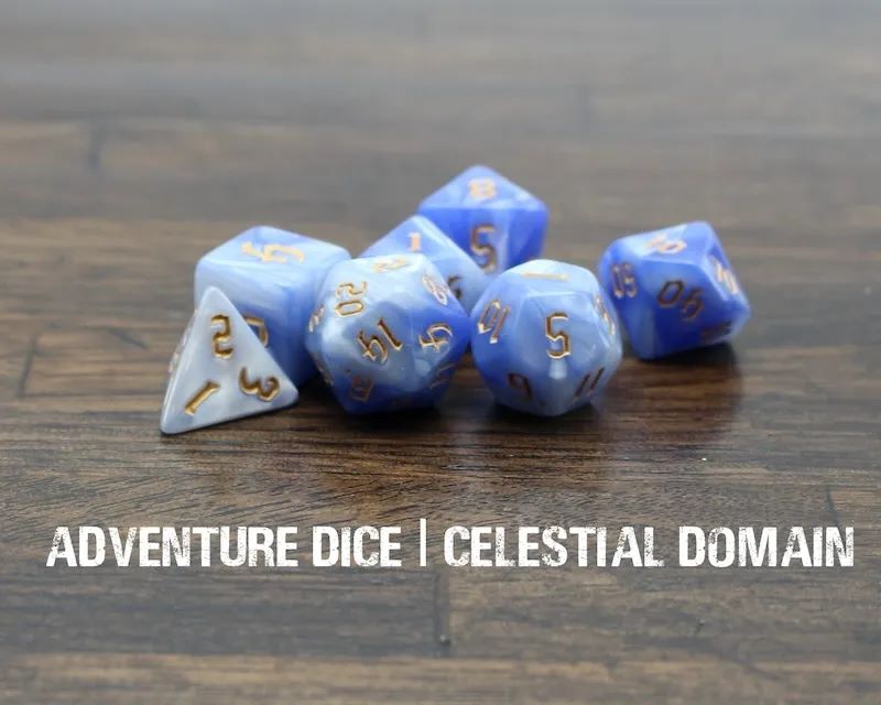 Adventure Dice: 7 Piece Dice Set - Celestial Domain