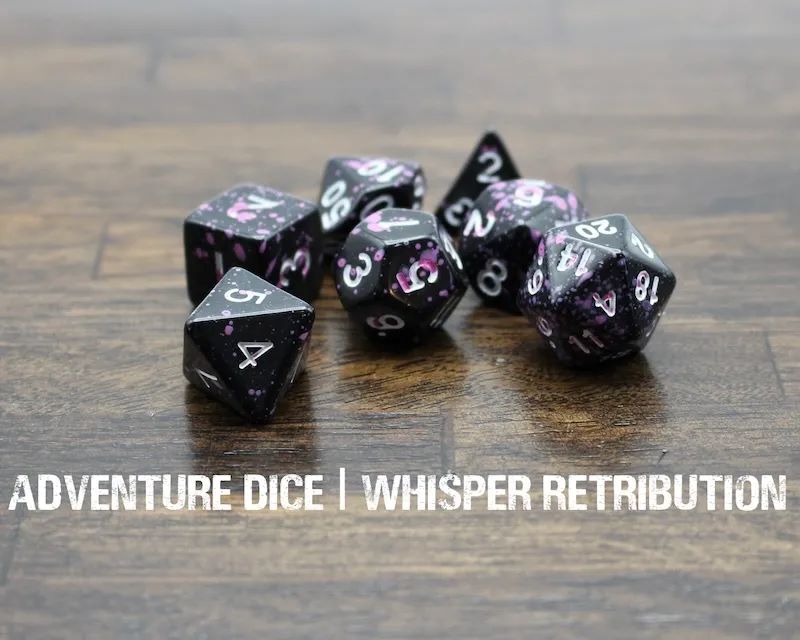 Adventure Dice: 7 Piece Dice Set - Whisper Retribution