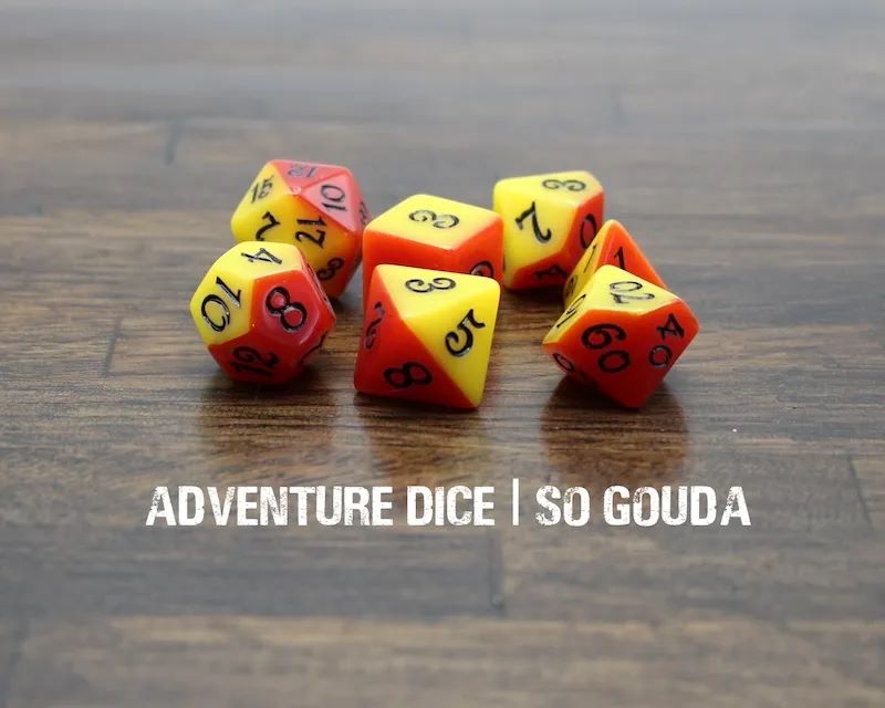 Adventure Dice: 7 Piece Dice Set - So Gouda