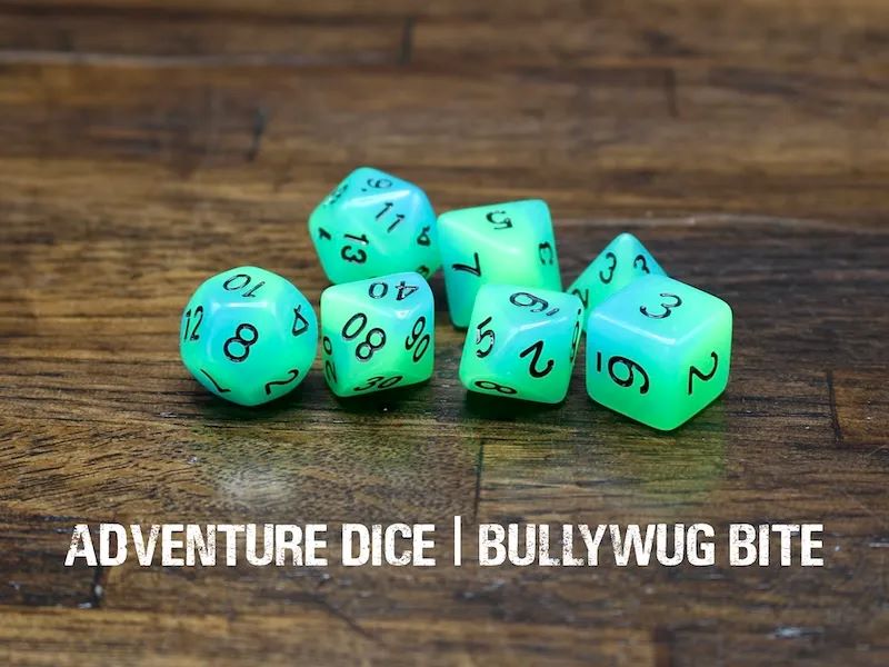 Adventure Dice: 7 Piece Dice Set - Bullywug Bite