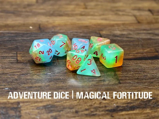 Adventure Dice: 7 Piece Dice Set - Magical Fortitude