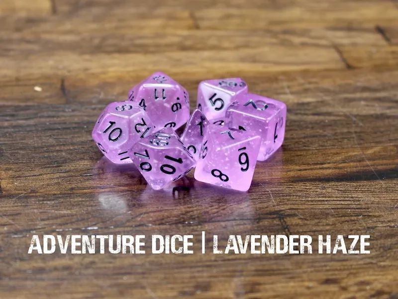 Adventure Dice: 7 Piece Dice Set - Lavender Haze