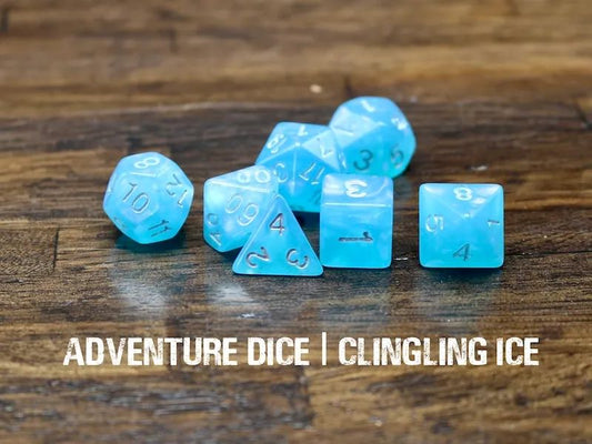 Adventure Dice: 7 Piece Dice Set - Clinging Ice