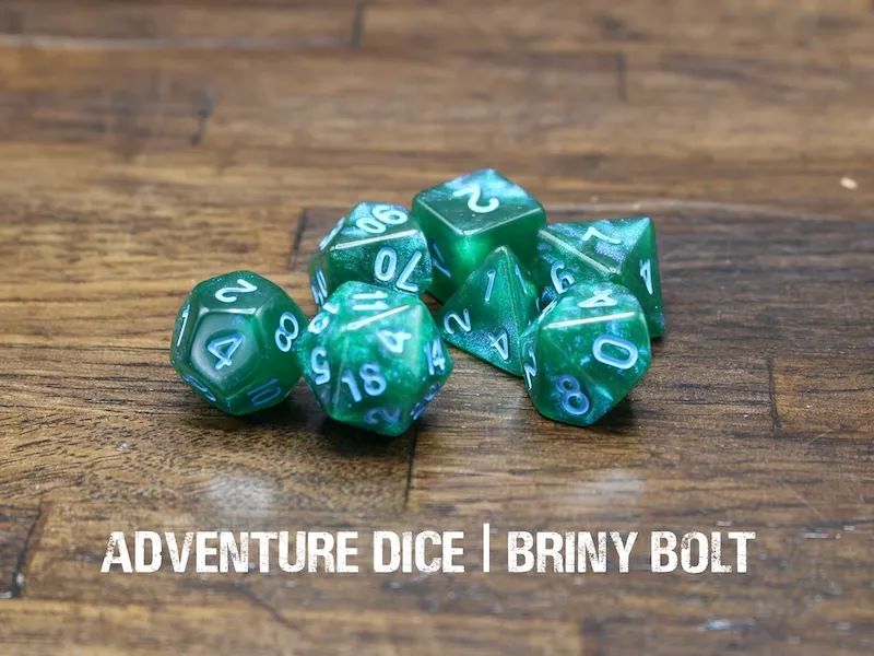 Adventure Dice: 7 Piece Dice Set - Briny Bolt