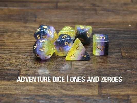 Adventure Dice: 7 Piece Dice Set - Ones And Zeroes