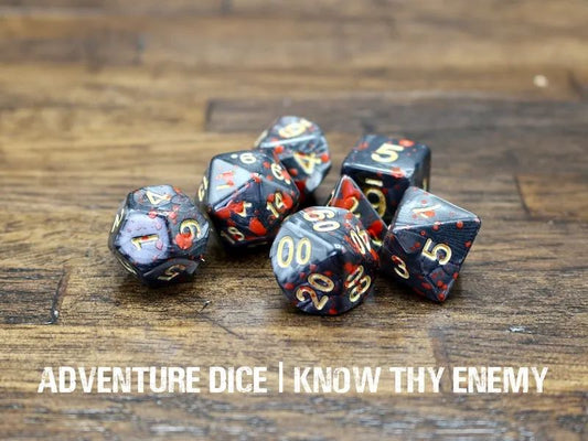 Adventure Dice: 7 Piece Dice Set - Know Thy Enemy