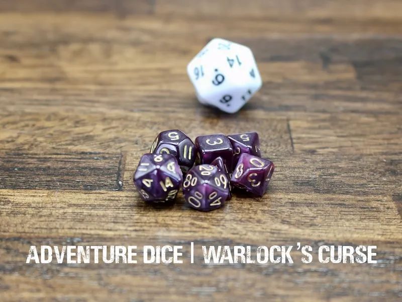 Adventure Dice: 7 Piece Mini Dice Set - Warlock’s Curse