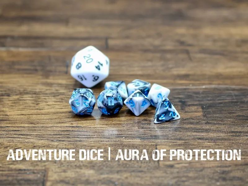 Adventure Dice: 7 Piece Mini Dice Set - Aura Of Protection