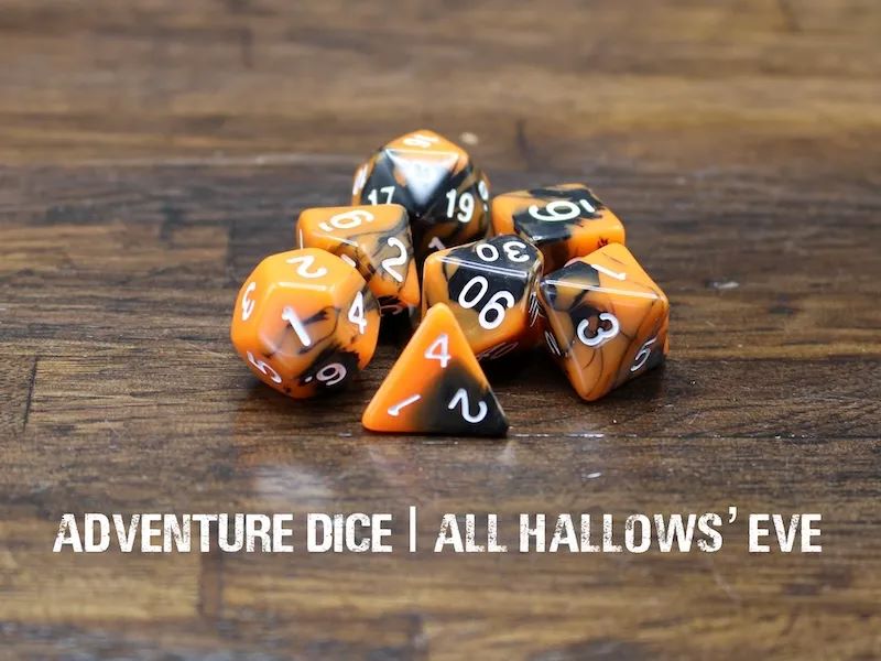 Adventure Dice: 7 Piece Dice Set - All Hallows' Eve