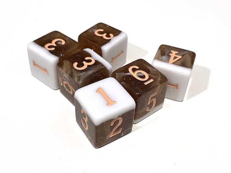 Adventure Dice: D6 Dice Set - Rootbeer Float