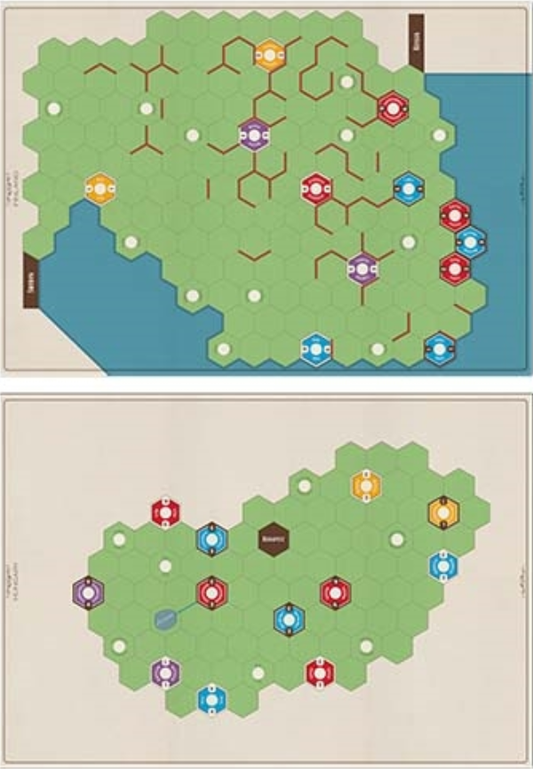 Age Of Steam Deluxe: Hungary & Finland Map
