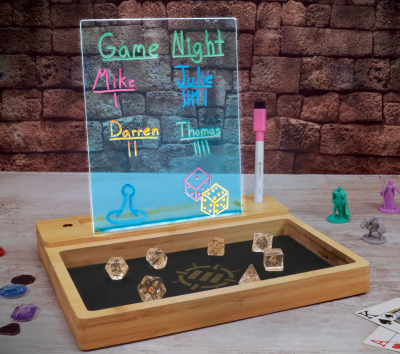 LED Writing Board & Dice Tray: Clear