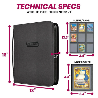 Evoretro: Shield+ 216 Toploader Binder - Neon Green