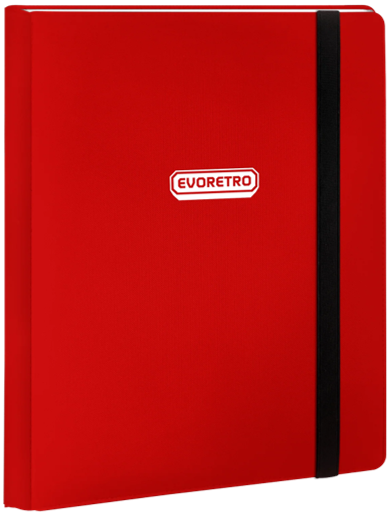 Evoretro: 9 Pocket Card Binder With Elastic - Red