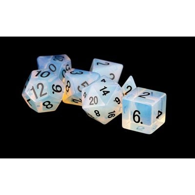 FanRoll: Mystic Mines Gemstone Dice Set 7 Piece Set - Opalite