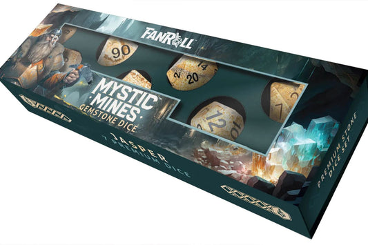 FanRoll: Mystic Mines Gemstone Dice Set 7 Piece Set - Jasper