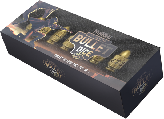 FanRoll: 7 Piece Resin Dice Set - Bullet Gunslinger