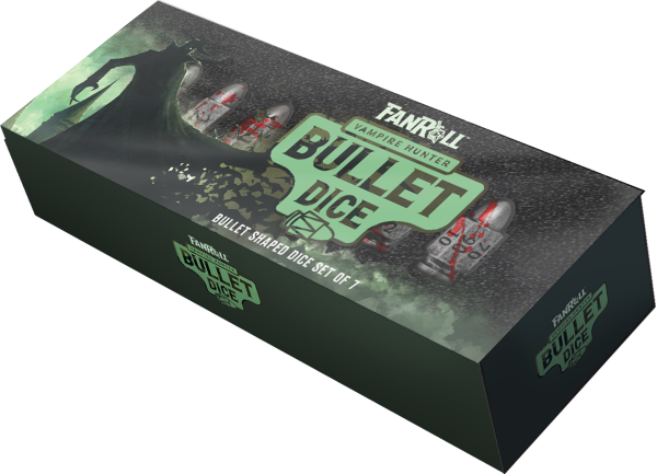 FanRoll: 7 Piece Resin Dice Set - Bullet Vampire Hunter