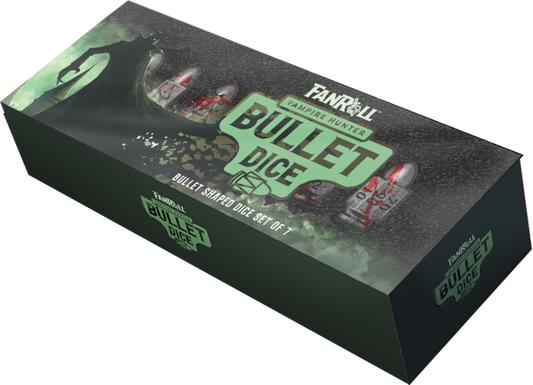 FanRoll: 7 Piece Resin Dice Set - Bullet Vampire Hunter