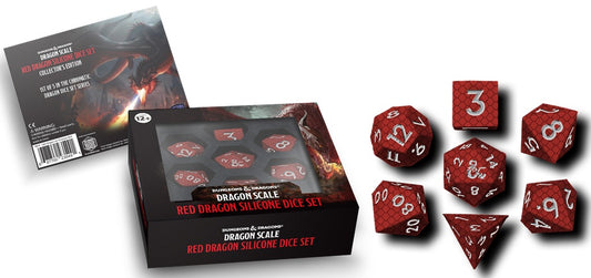 Dungeons & Dragons: Silicone 7 Piece Dice Set - Dragon Scale Red